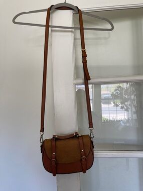 Women's Brown Crossbody Saddle Bag